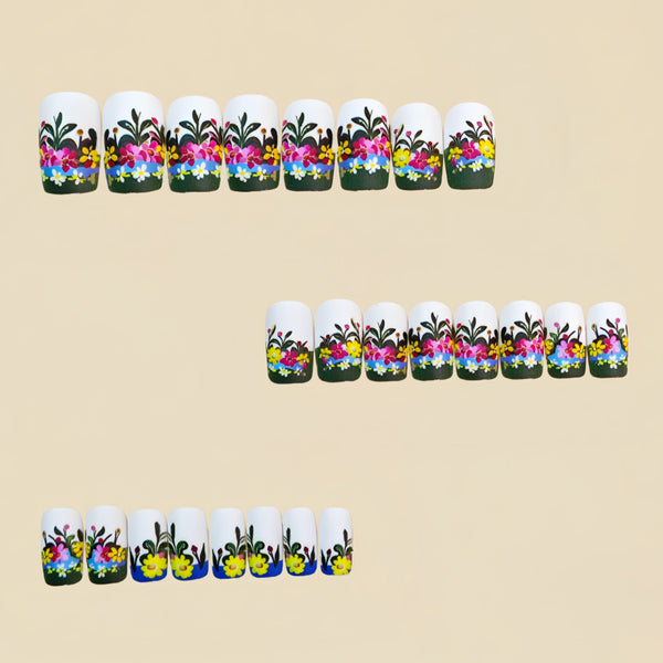 12 Sizes-24 Pcs Press On Nails Y1785