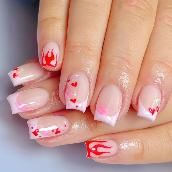 12 Sizes-24 Pcs Press On Nails Y488