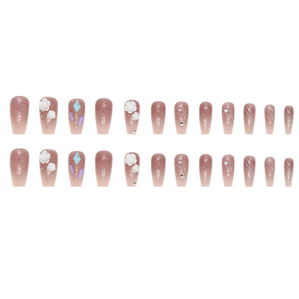 12 Sizes-24 Pcs Press On Nails Z526