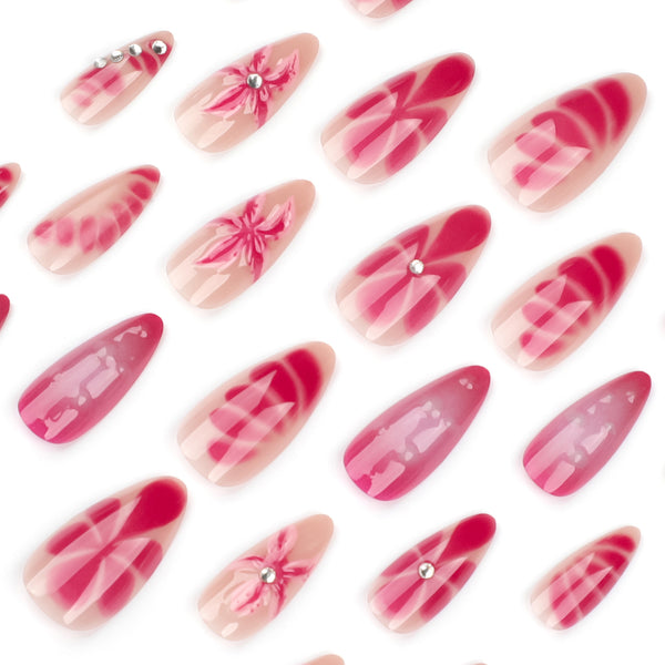 12 Sizes-24 Pcs Press On Nails JP3446