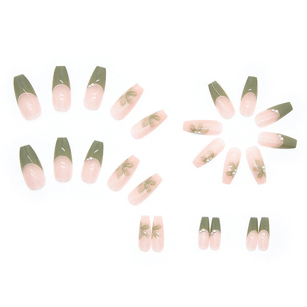 12 Sizes-24 Pcs Press On Nails Z330