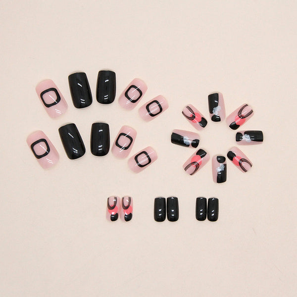 12 Sizes-24 Pcs Press On Nails W968
