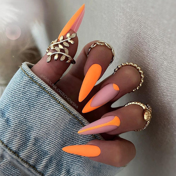 12 Sizes-24 Pcs Press On Nails W224