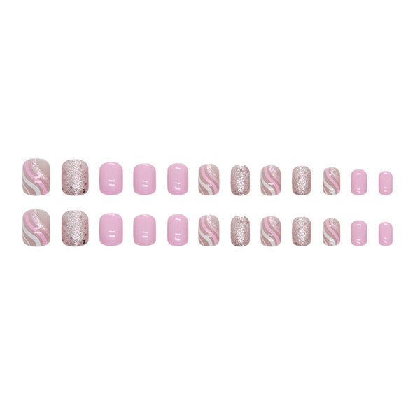 12 Sizes-24 Pcs Press On Nails W1281