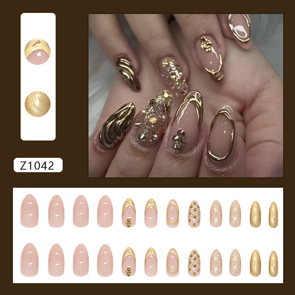 12 Sizes-24 Pcs Press On Nails Z1042