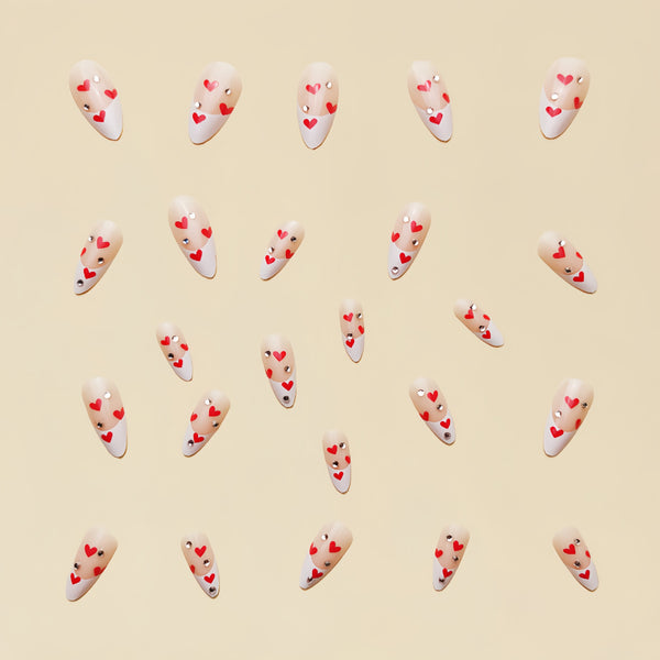 12 Sizes-24 Pcs Press On Nails D016