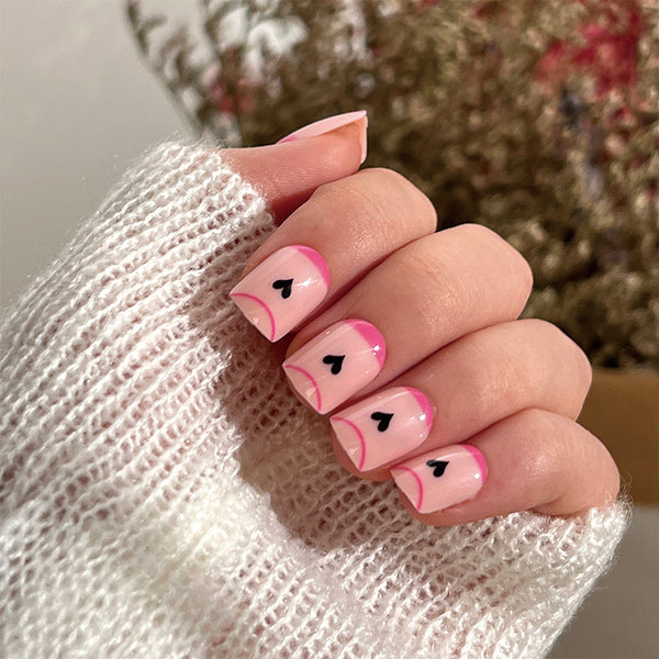 12 Sizes-24 Pcs Press On Nails JP1833