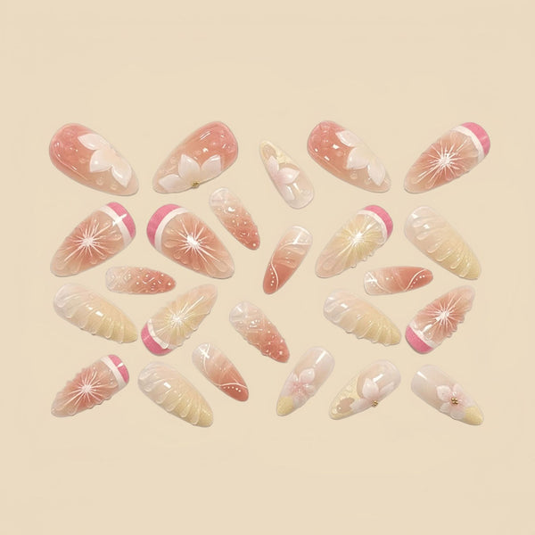 12 Sizes-24 Pcs Press On Nails Y2007