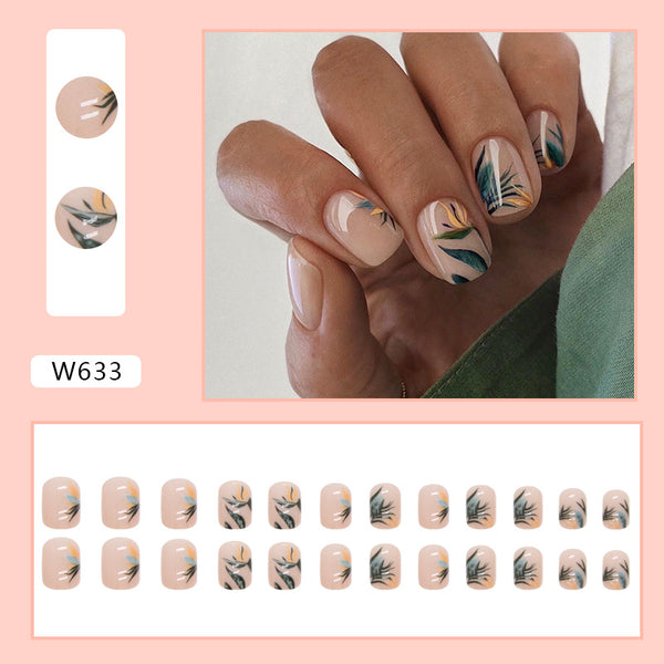 12 Sizes-24 Pcs Press On Nails W633