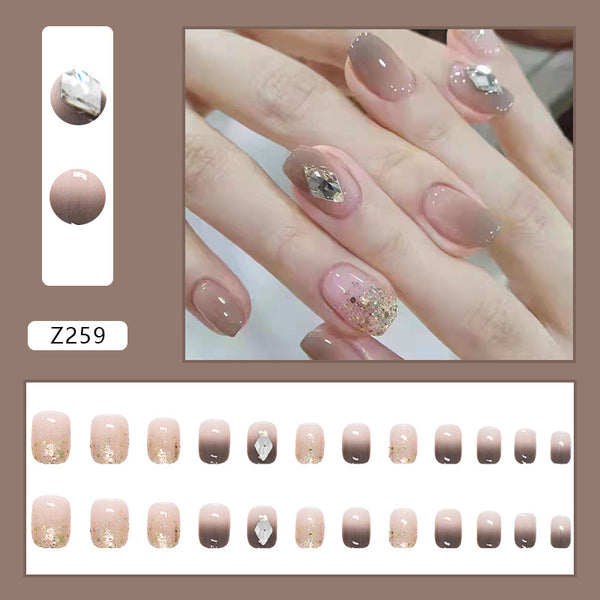 12 Sizes-24 Pcs Press On Nails Z259