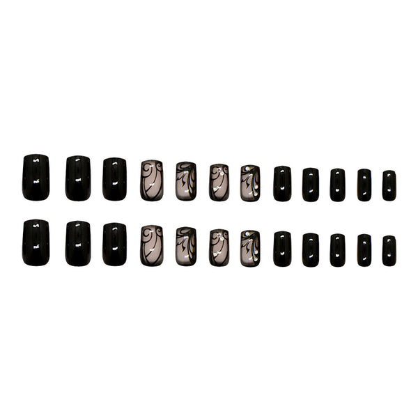 12 Sizes-24 Pcs Press On Nails Z1020