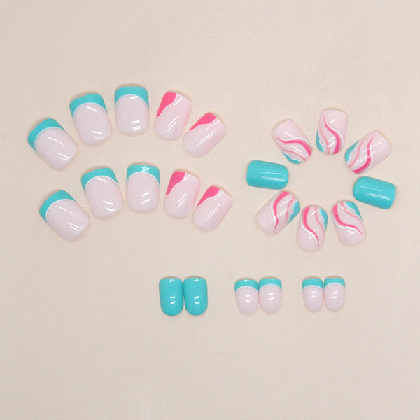 12 Sizes-24 Pcs Press On Nails W1343