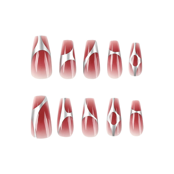 12 Sizes-24 Pcs Press On Nails JP2619