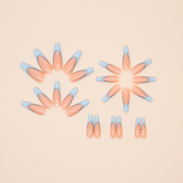 12 Sizes-24 Pcs Press On Nails W1611