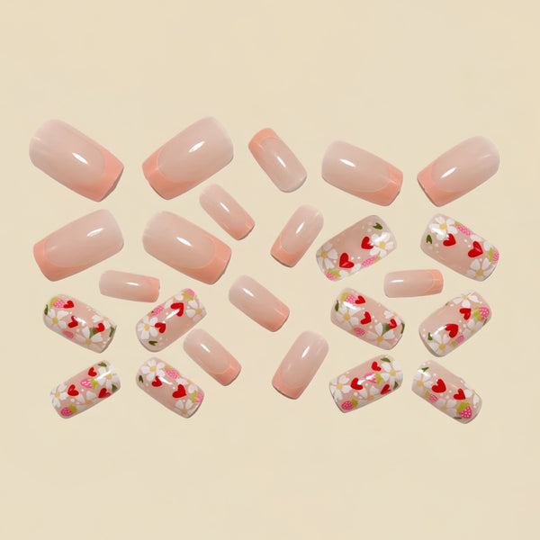 12 Sizes-24 Pcs Press On Nails Y1536