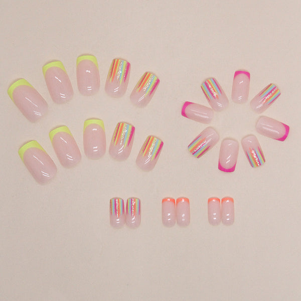 12 Sizes-24 Pcs Press On Nails W1355