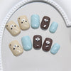 12 Sizes-24 Pcs Press On Nails R949