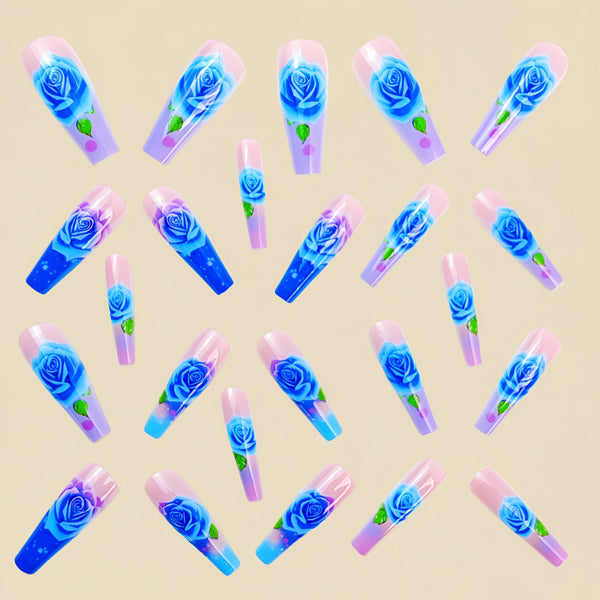 12 Sizes-24 Pcs Press On Nails Y659