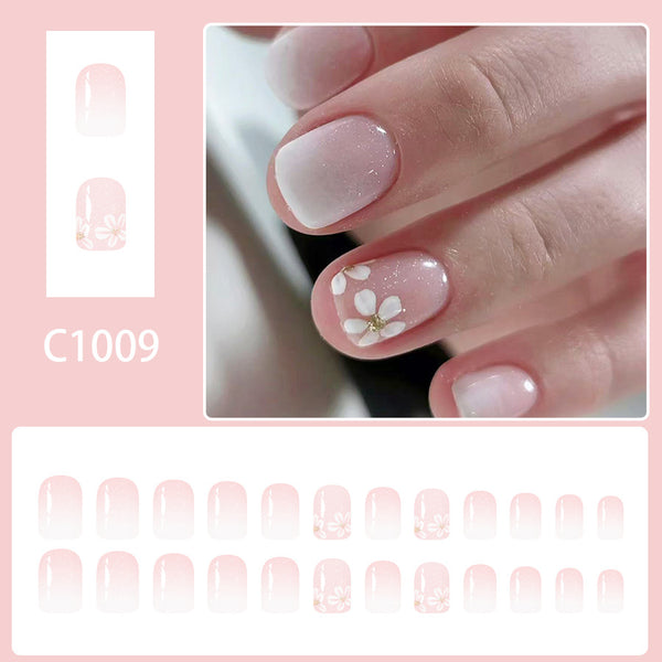 12 Sizes-24 Pcs Press On Nails C1009