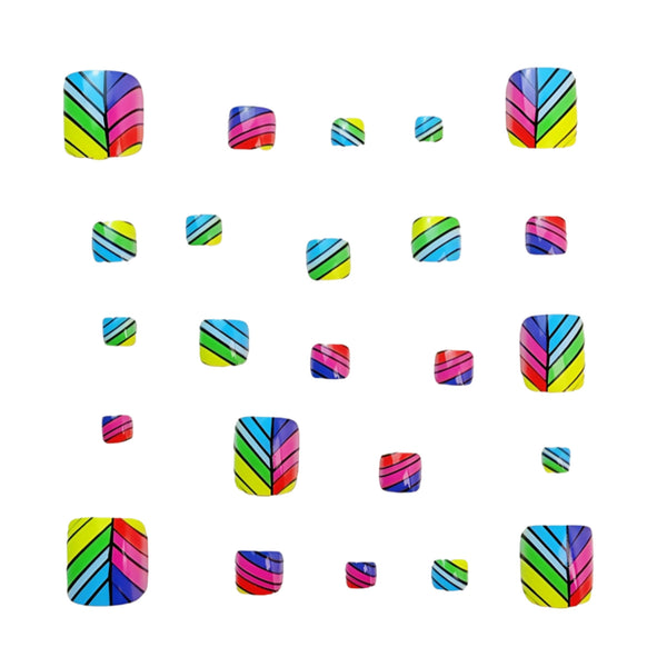 12 Sizes-24 Pcs Press On Nails Y600