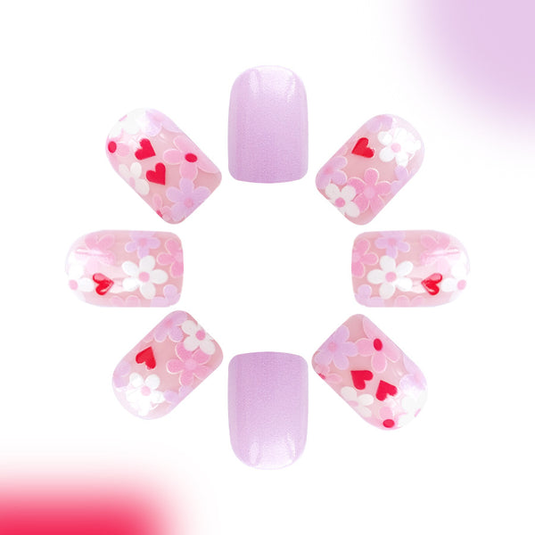 12 Sizes-24 Pcs Press On Nails C346
