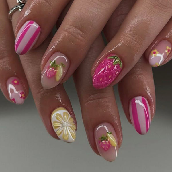 12 Sizes-24 Pcs Press On Nails JP4421
