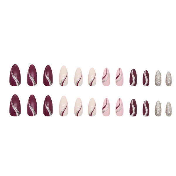 12 Sizes-24 Pcs Press On Nails W271