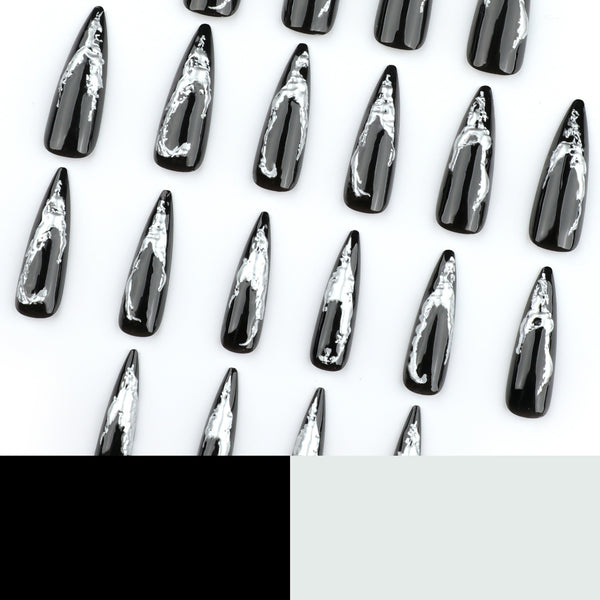 12 Sizes-24 Pcs Press On Nails JP3526