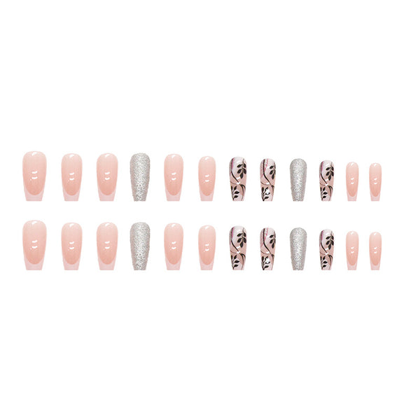 12 Sizes-24 Pcs Press On Nails W401