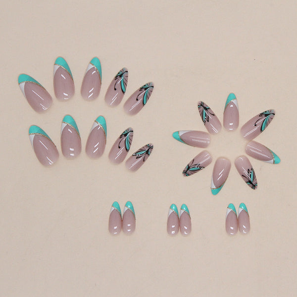 12 Sizes-24 Pcs Press On Nails W659