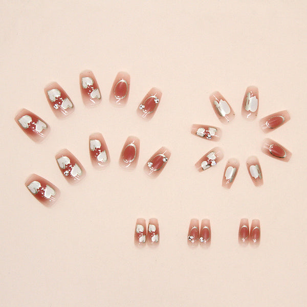 12 Sizes-24 Pcs Press On Nails Z527