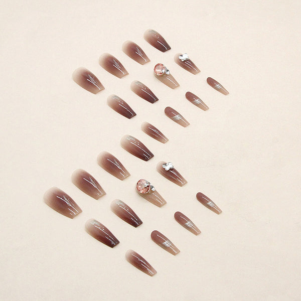 12 Sizes-24 Pcs Press On Nails Z591