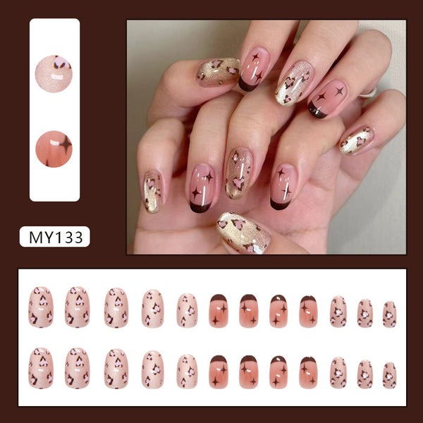 12 Sizes-24 Pcs Press On Nails MY133