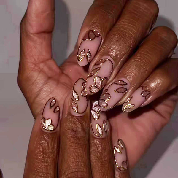 12 Sizes-24 Pcs Press On Nails W1749