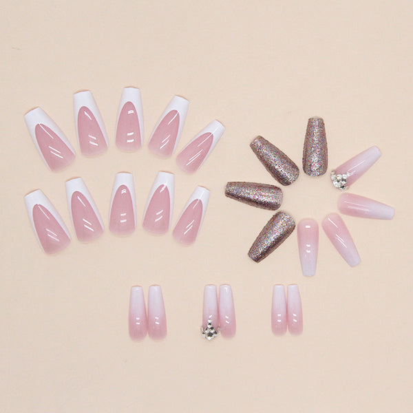 12 Sizes-24 Pcs Press On Nails Z648