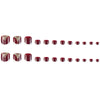 12 Sizes-24 PcsPress On Nails D018