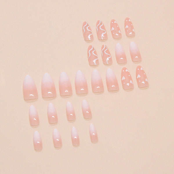 12 Sizes-24 Pcs Press On Nails W1698