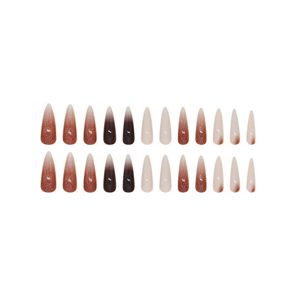 12 Sizes-24 Pcs Press On Nails W1543