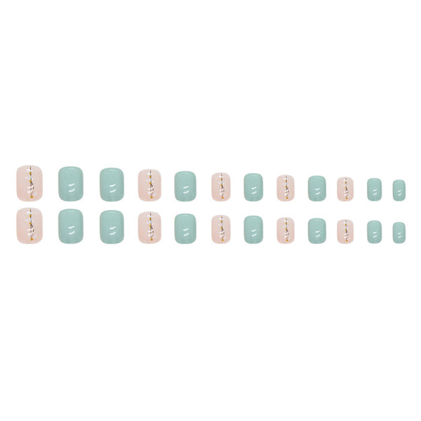 12 Sizes-24 Pcs Press On Nails R765