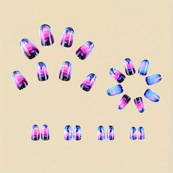12 Sizes-24 Pcs Press On Nails Y434-1