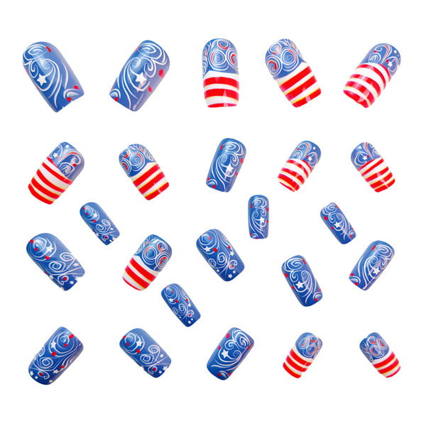 12 Sizes-24 Pcs Press On Nails Y639