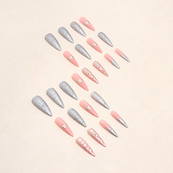 12 Sizes-24 Pcs Press On Nails W764