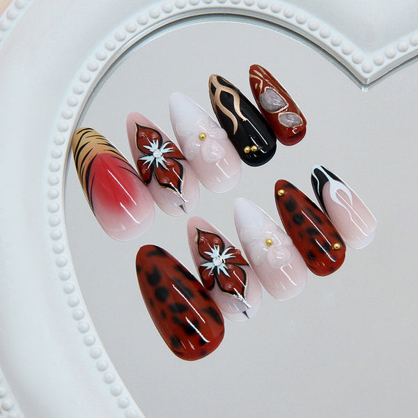 12 Sizes-24 Pcs Press On Nails Z1235