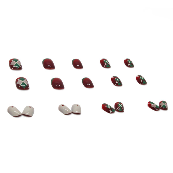 12 Sizes-24 Pcs Press On Nails R308