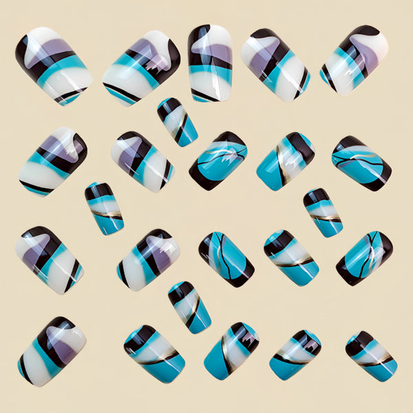 12 Sizes-24 Pcs Press On Nails Y274-2