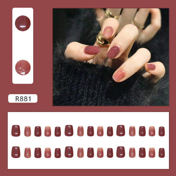 12 Sizes-24 Pcs Press On Nails R881