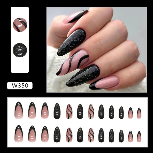 12 Sizes-24 Pcs Press On Nails W350