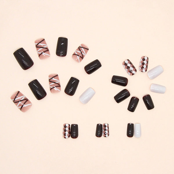 12 Sizes-24 Pcs Press On Nails R697
