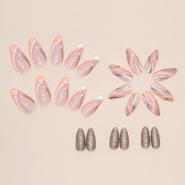 12 Sizes-24 Pcs Press On Nails W458