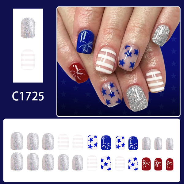 12 Sizes-24 Pcs Press On Nails C1725